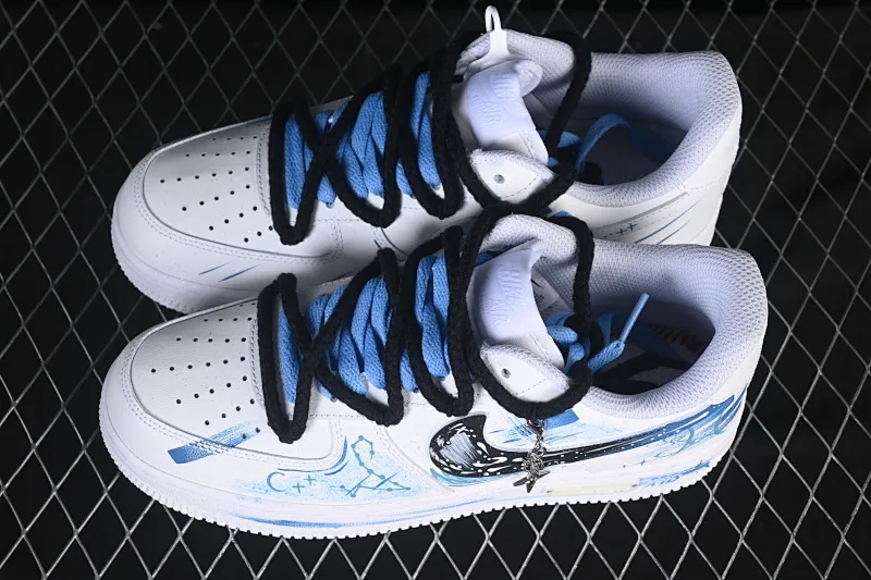 All categories Nk Air Force 1 Air Force series Nk Air Force 1 Low Air Force low-top Nike Air Force 1'07 Low "Pisces" Hand-painted graffiti twelve constellations series Pisces Air Force One low-top casual sneakers Constellation 219-320
